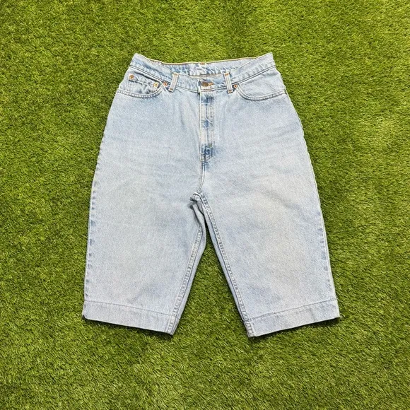Vintage 90s Levi’s 512 Slim Fit Tapered Leg Denim Jean Shorts CUSTOM MADE