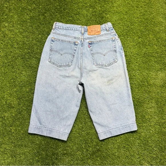 Vintage 90s Levi’s 512 Slim Fit Tapered Leg Denim Jean Shorts CUSTOM MADE