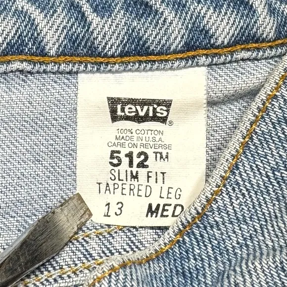Vintage 90s Levi’s 512 Slim Fit Tapered Leg Denim Jean Shorts CUSTOM MADE
