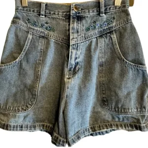 Vintage‎ Embroidered Denim Shorts