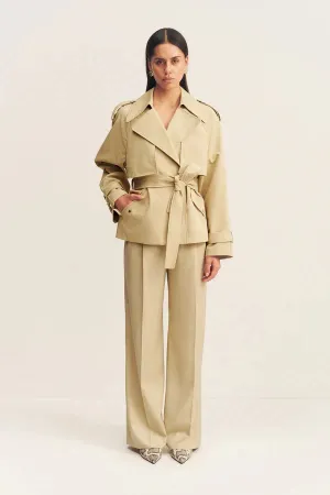 WARREN CROPPED TRENCH JACKET