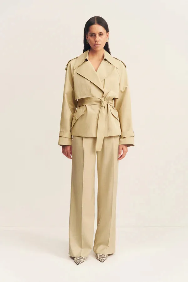 WARREN CROPPED TRENCH JACKET