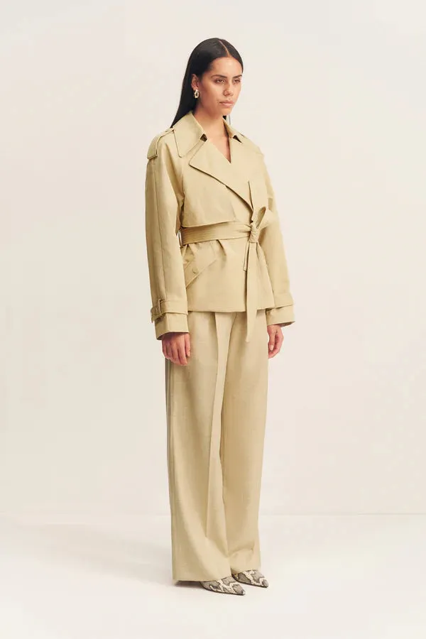 WARREN CROPPED TRENCH JACKET