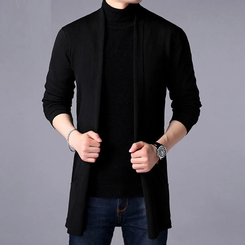 West Louis™ Knitted Wool Slim Fashion Long Cardigan