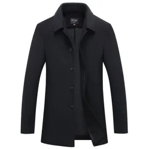 West Louis™ Single Breasted Woolen Coat