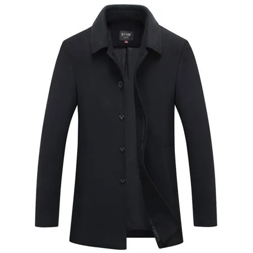 West Louis™ Single Breasted Woolen Coat