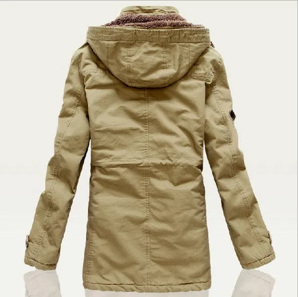West Louis™ Warm Cotton-Padded Fleece Parka