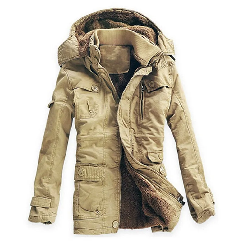 West Louis™ Warm Cotton-Padded Fleece Parka