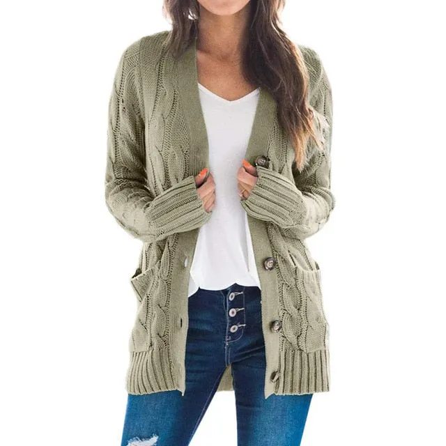 Winter Cardigan Sweater Europe Long-Sleeve Knitwear