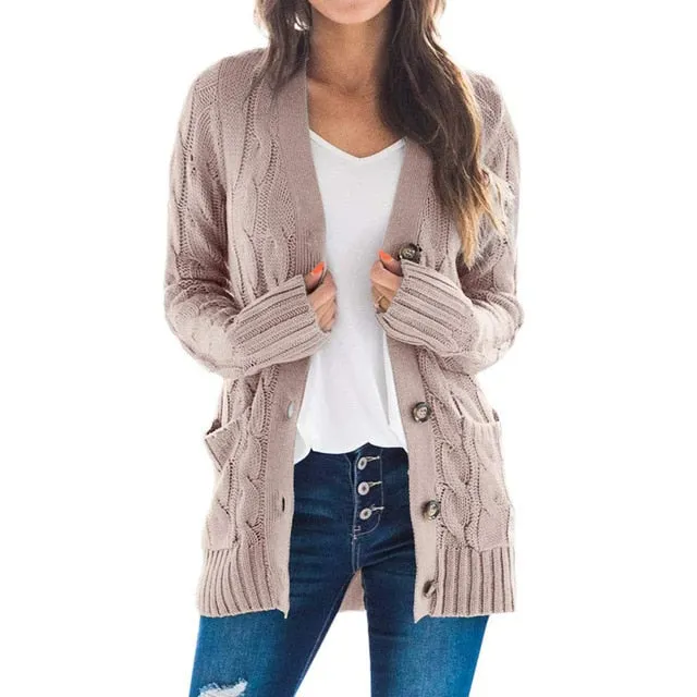 Winter Cardigan Sweater Europe Long-Sleeve Knitwear