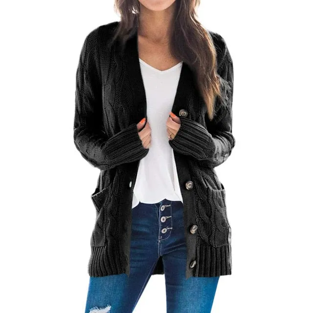 Winter Cardigan Sweater Europe Long-Sleeve Knitwear