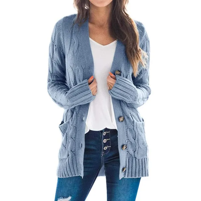 Winter Cardigan Sweater Europe Long-Sleeve Knitwear