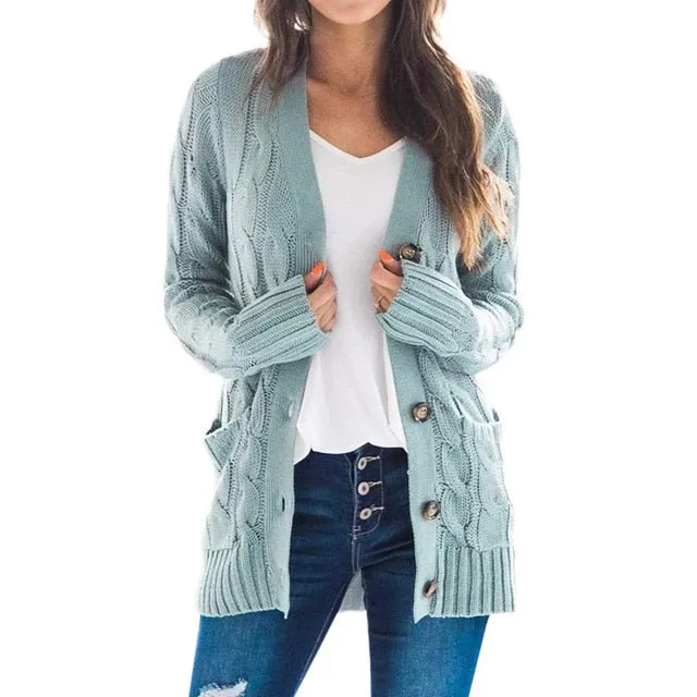 Winter Cardigan Sweater Europe Long-Sleeve Knitwear