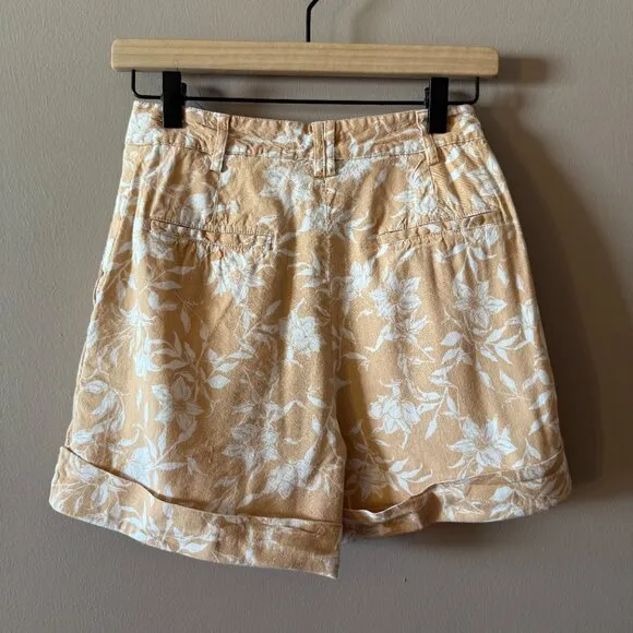 Women's 0 Rag &amp; Bone Ivy Printed Floral Linen Shorts  Zipper Fly