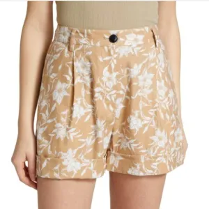 Women's 0 Rag &amp; Bone Ivy Printed Floral Linen Shorts  Zipper Fly