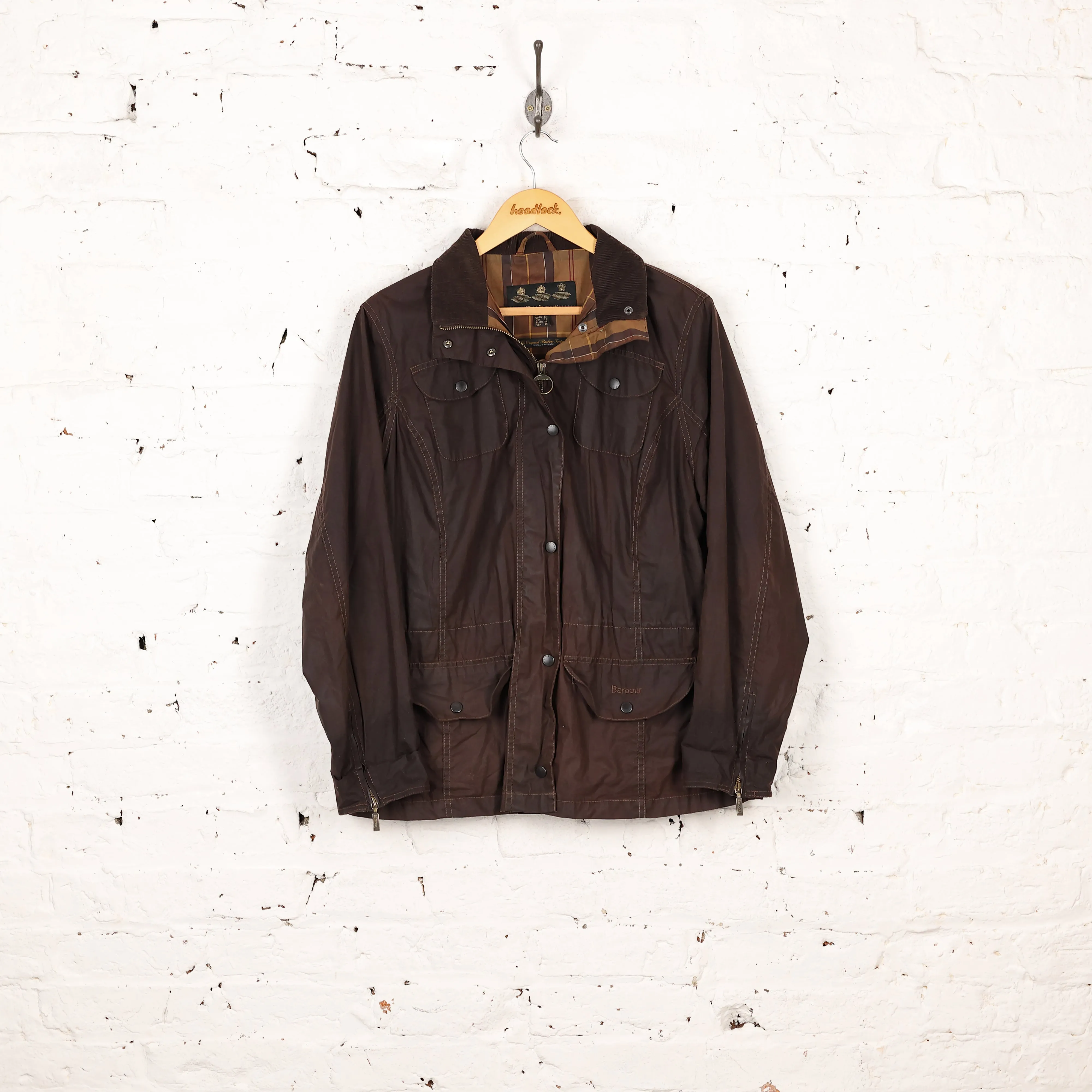 Women's Barbour Summer Sapper Wax Jacket Coat - Brown - Women's XL