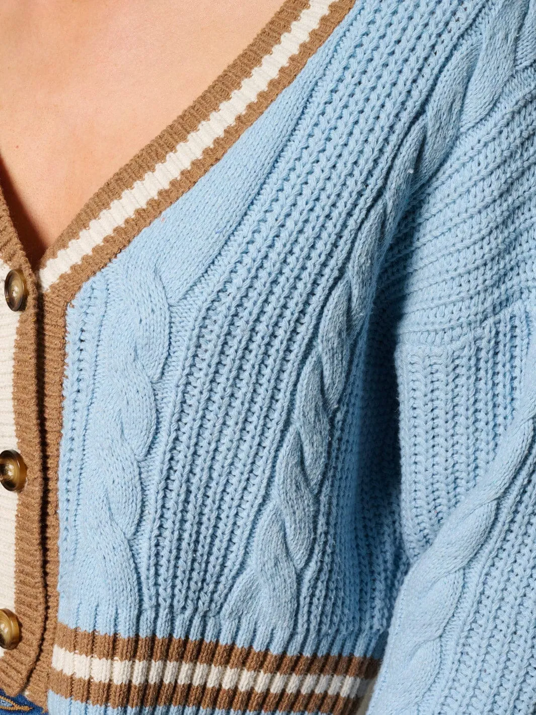 WOMEN'S LONG SLEEVE BUTTON UP KNITTED CARDIGAN