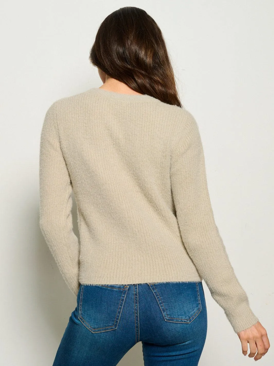 WOMEN'S LONG SLEEVE BUTTON UP SWEATER CARDIGAN