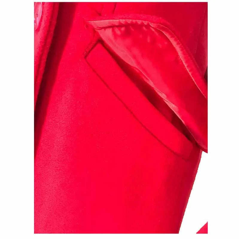 Womens Long Winter Coats Outfits Woolen Coatdress for Wedding Guests Bride Wind-breaker