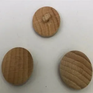 Wooden Teak Style Shank Buttons - Dress, Cardigans, Jackets