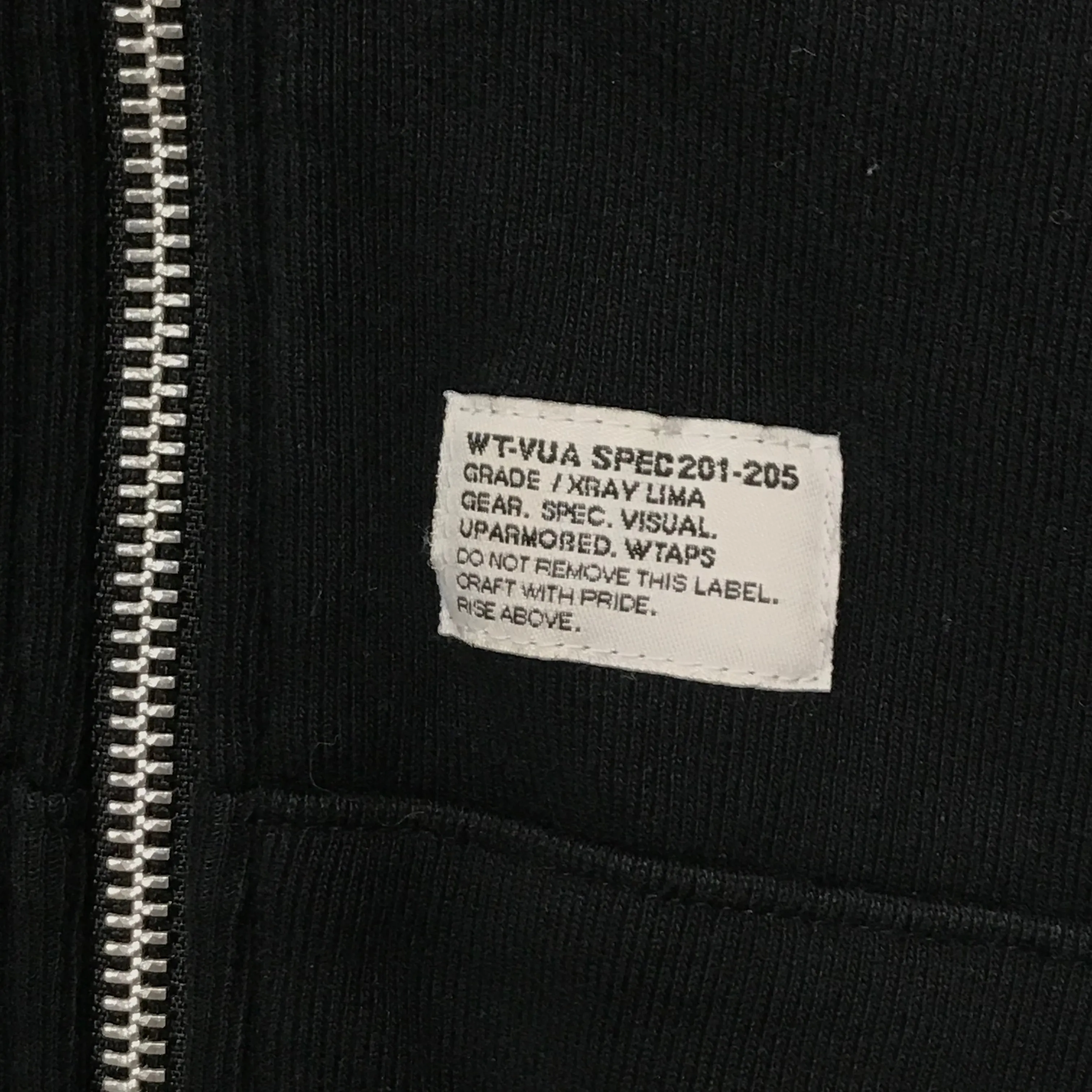 [XL] WTaps 06AW Hellweek Zip Up Thermal Hoodie Black