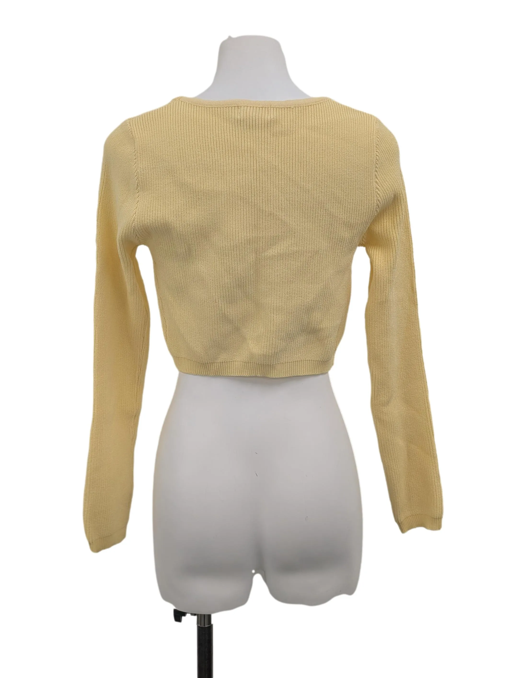Yellow Knitted Cardigan