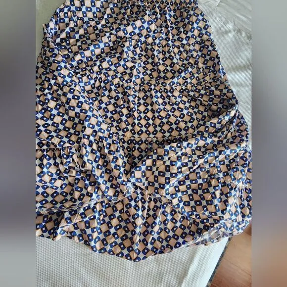 Zara floral maxi skirt cotton tiered geometric print bohemian