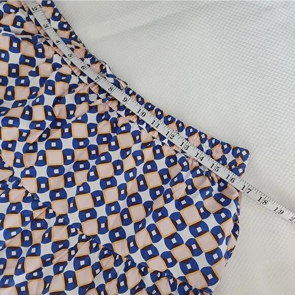 Zara floral maxi skirt cotton tiered geometric print bohemian