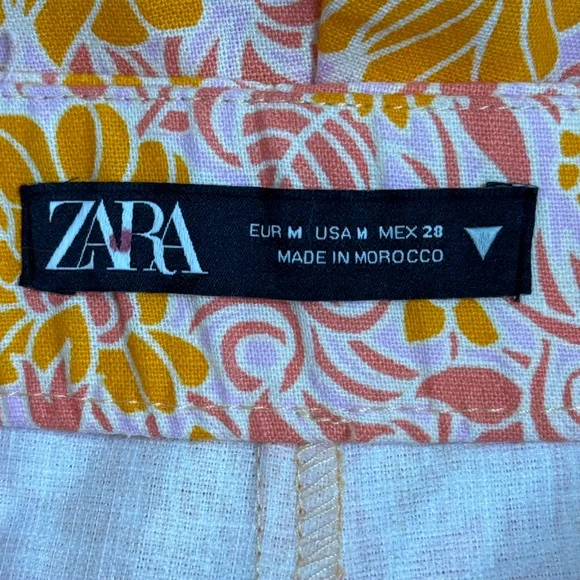 Zara Floral Printed Shorts Sz M