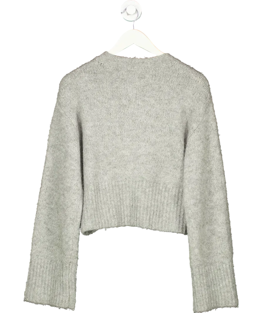 ZARA Grey Knitted Cardigan UK S