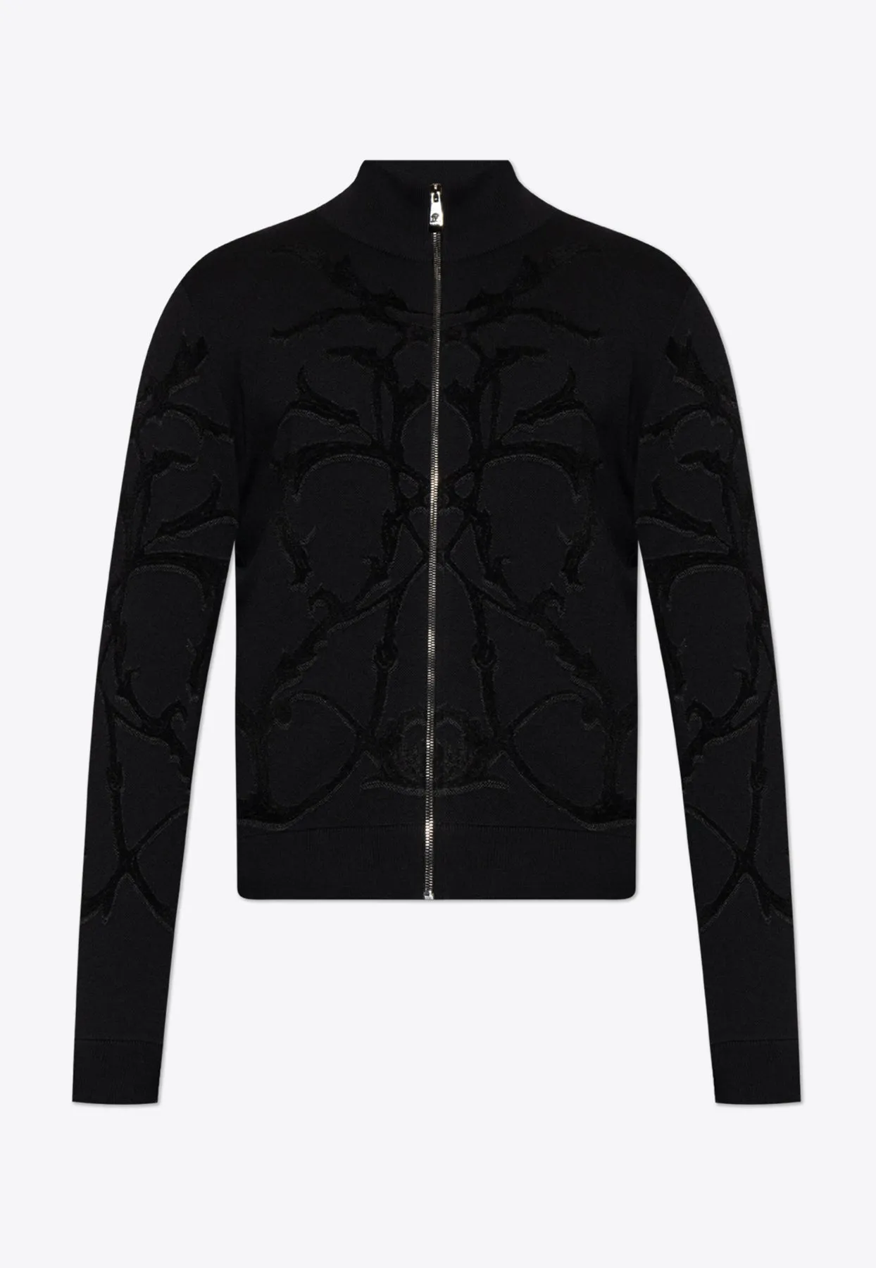Zip-Up Wool-Blend Cardigan