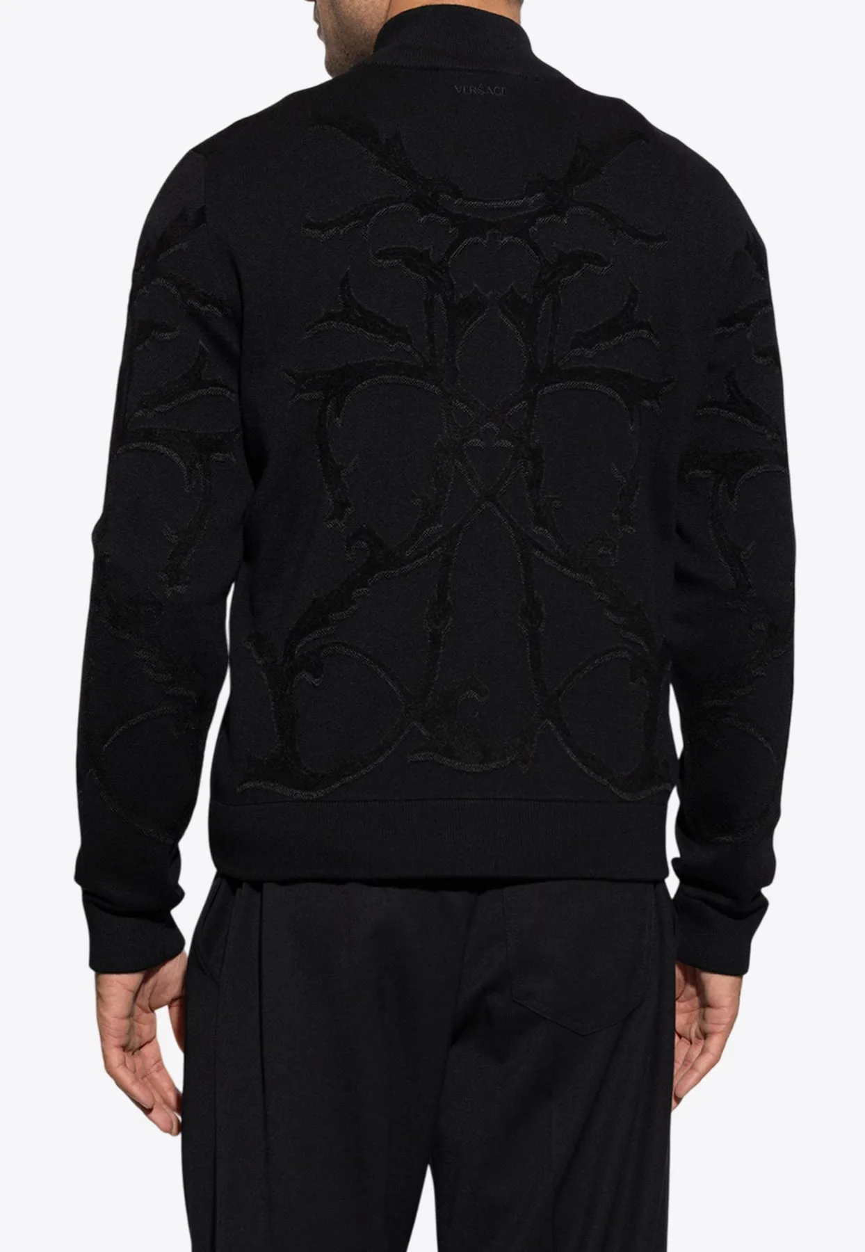 Zip-Up Wool-Blend Cardigan